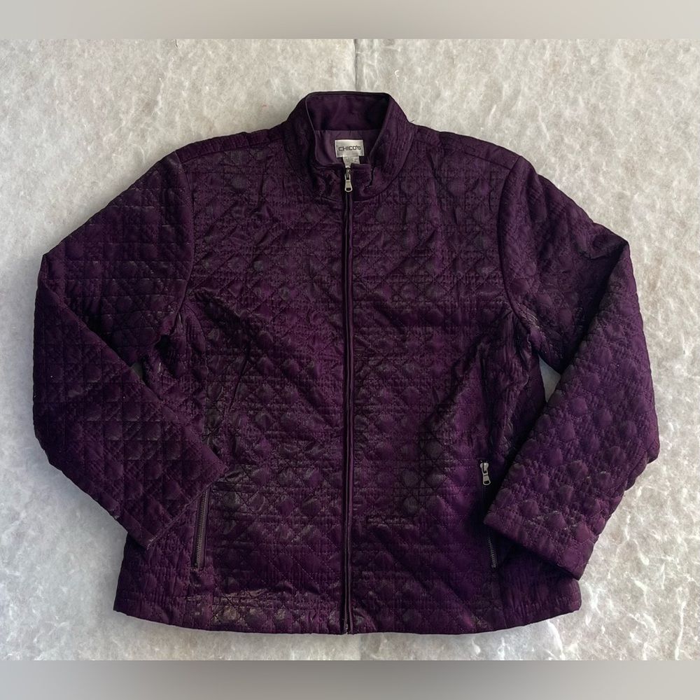 Chico’s Purple Quilted Jacket  (SKU504)